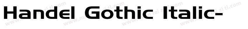 Handel Gothic Italic字体转换